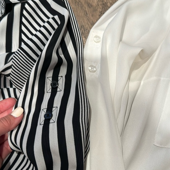 Express Portofino Long Sleeve Blouse Bundle in white & black - Picture 7 of 9